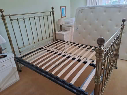 Photo of free Antique brass bedstead (Weybridge KT13) #2
