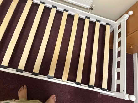 Photo of free White Single Wooden Bed (LA14) #2