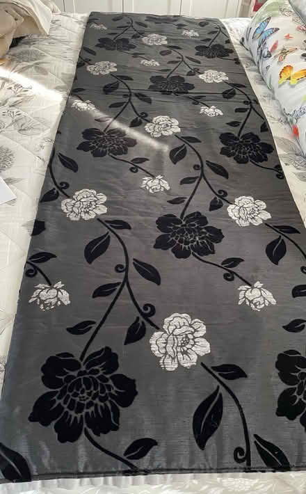 Photo of free Bed runner Black with flowers (Windsor SL4) #1