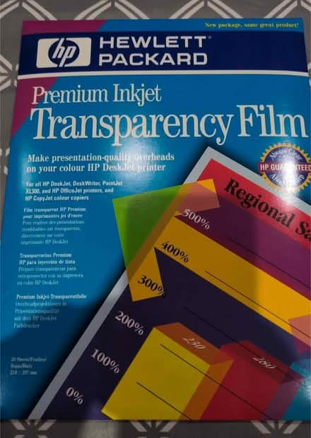 Photo of free Pack of Transparency Film (Harmans water, Bracknell, RG12) #1