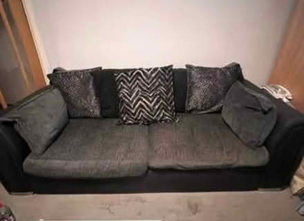 Photo of free Black & Grey Scatter Back Sofa (CT9) #1