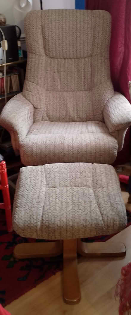 Photo of free Recliner chair and footstools (Eaton Ford PE19) #1