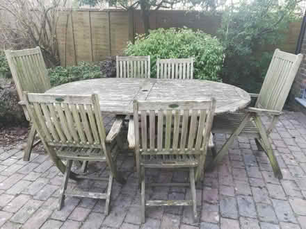 Photo of free Garden Furniture - Table + 6 Chairs (Reigate, RH2) #1