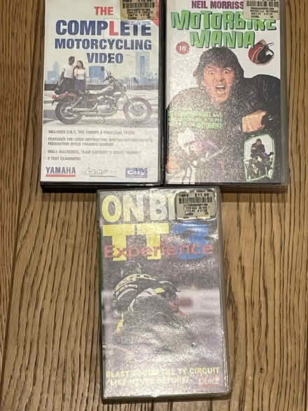 Photo of free VHS Videos Selection - Motorcycling themed (Little Eaton DE21) #1