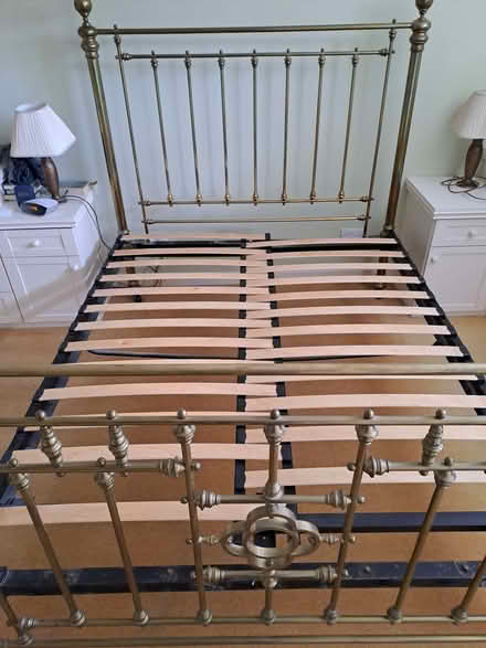 Photo of free Antique brass bedstead (Weybridge KT13) #4