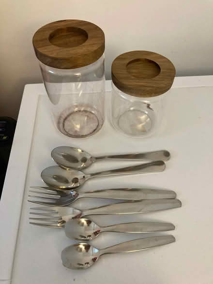 Photo of free Glass storage jars and cutlery (Mile Oak BN41) #1