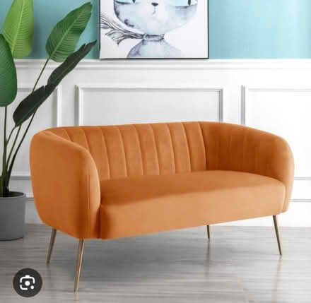 Photo of 2 seater Leather sofa on tall legs (Hayes lane Bromley) #2