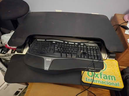 Photo of free Standing desk adapter and stool (Washington Heights) #2