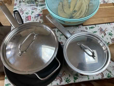 Photo of free Stainless steel Saucepans x 2 (Thorpe le soken) #1