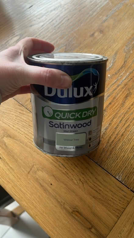 Photo of free Unused satin wood paint willow colour (Great Baddow CM2) #1