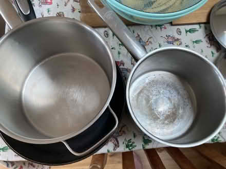 Photo of free Stainless steel Saucepans x 2 (Thorpe le soken) #2