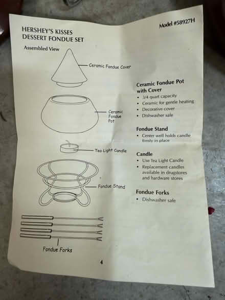 Photo of free Hershey’s Fondue Set (Novato (Novato (Hamilton)) #4