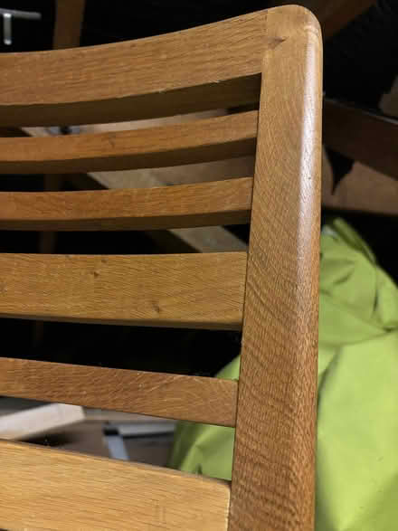 Photo of free Set of 6 oak dining chairs, legs bit chewed by rabbit (Mile Oak BN41) #4