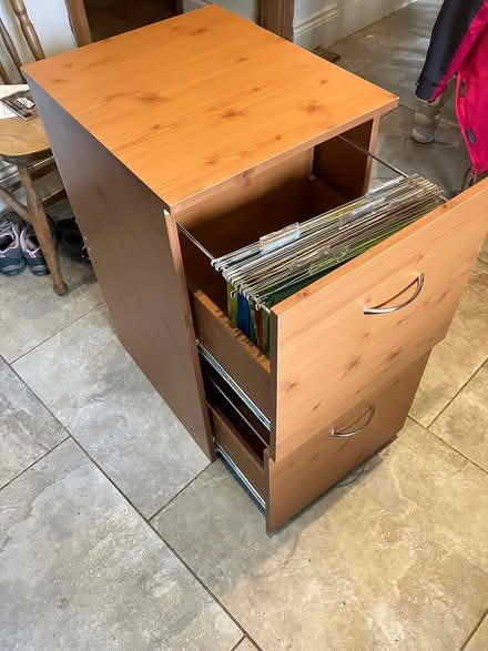 Photo of free Wood 2 drawer filing cabinet (Storrs S6) #2