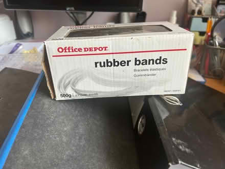 Photo of free 3 used level arch files and a box of elastic bands (Moorside M28) #1
