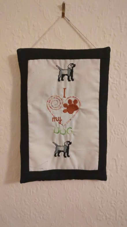 Photo of free Embroidered decoration I <3 My Dog (Cardonald Glasgow G52) #1