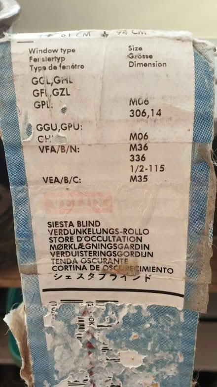 Photo of free Velux blind (GL5) #1