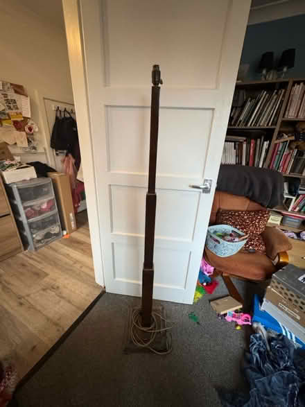 Photo of free Old wooden tall lamp (Woodlesford, LS26) #1