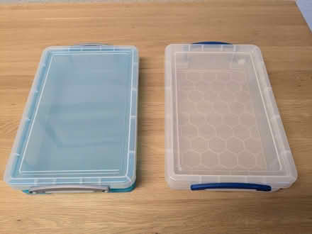Photo of free Pair of Plastic Storage Boxes (Bushey Heath WD23) #1