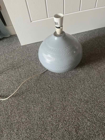 Photo of free Ceramic grey lamp base. (Attleborough NR17) #1