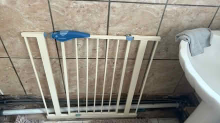 Photo of free Lindam blue white baby safety gate (Chatham) #1