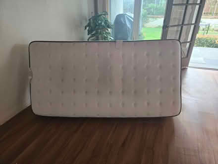 Photo of free Twin bed mattress/wood platform (Encinitas) #1