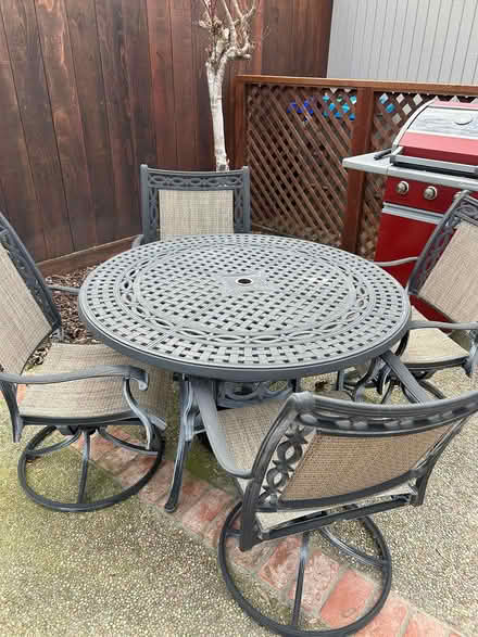 Photo of free Patio Furniture (Table + 4 chairs) (Willowgate) #1