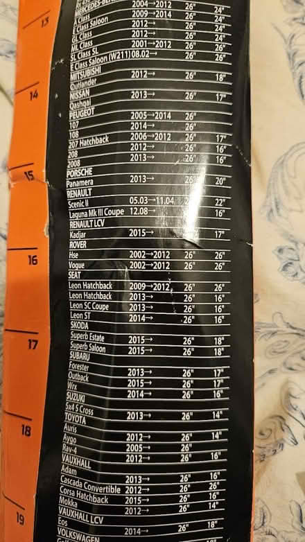 Photo of free Asda windscreen wiper 26 in' curve (CO1 Newtown) #4