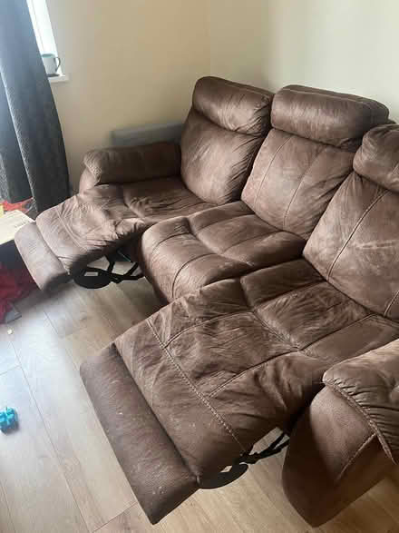 Photo of free 3 Seater Manual Recliner Sofa (Edgeley, Stockport, SK3) #1