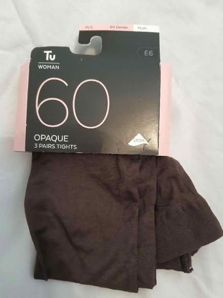 Photo of free Pair of new brown 60 denier tights (Box GL6) #1