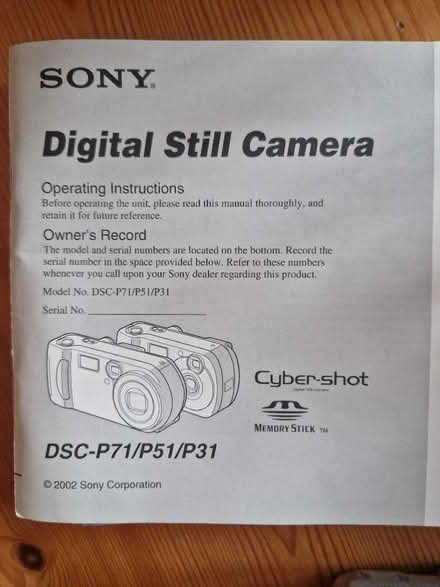 Photo of free Sony digital camera (Loughton IG10) #4