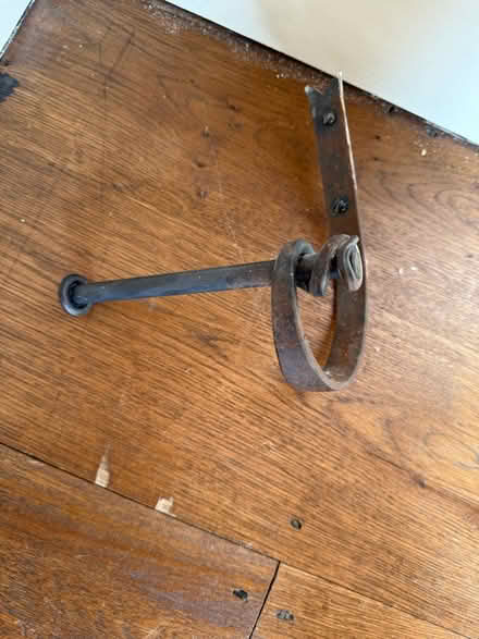 Photo of free Rolled iron toilet roll holder (Sharnbrook) #1