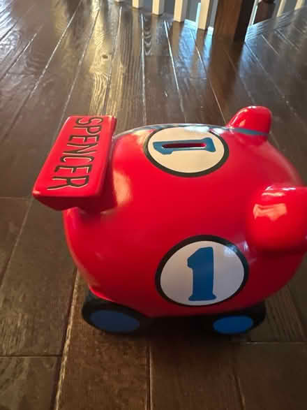 Photo of free Spencer personalized piggy bank (Flemington, NJ) #2