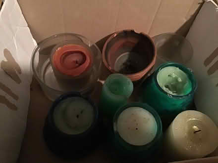 Photo of free Assorted partly used candles and containers (BT8) #1
