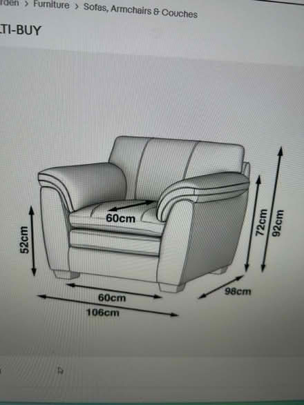 Photo of free Armchair - Excellent condition (SG1) #2