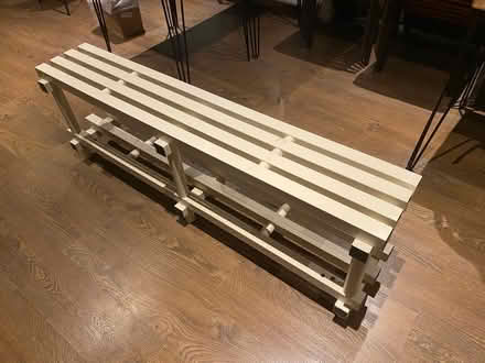 Photo of free Cream plastic bench (Rochester ME1) #1
