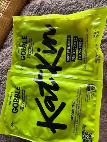 Photo of free Katkin frozen cat food, at least 10 pouches (Lea Industrial Estate AL5) #1