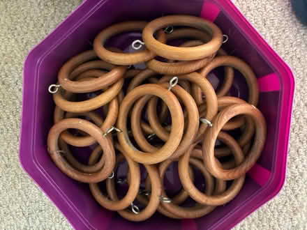 Photo of free Wooden curtain rings (Godstone) #1