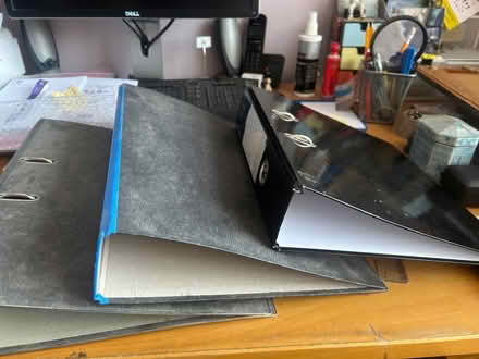 Photo of free 3 used level arch files and a box of elastic bands (Moorside M28) #2