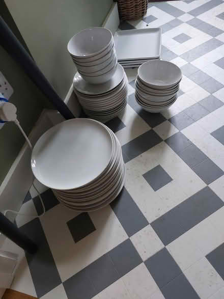 Photo of free Lots of white crockery mostly Ikea (BA2) #1
