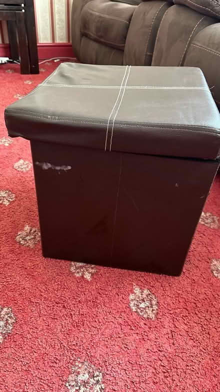 Photo of free Brown leather style storage box (CT5) #2