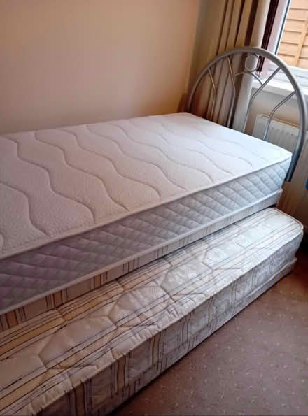 Photo of free Single Bed Frame With Under Mattress (Rotherham S61) #2