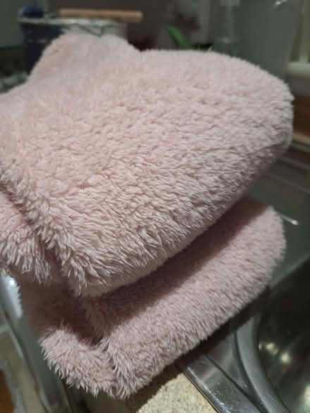 Photo of free Dunelm pale pink Teddy Bear fleece pillow cases x4 (Spondon DE21) #2