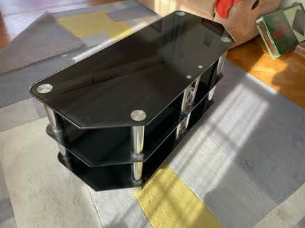 Photo of free Black glass TV stand (Widford CM1) #2