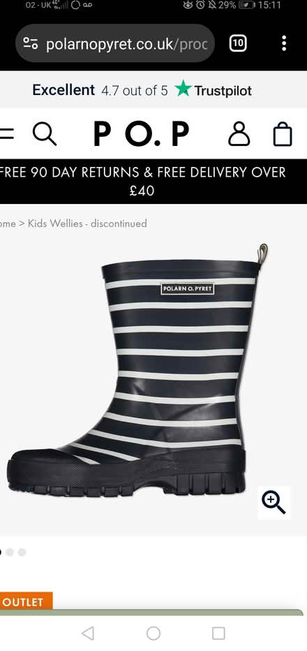 Photo of free Kids welloes size 33 (Victoria SW1) #2