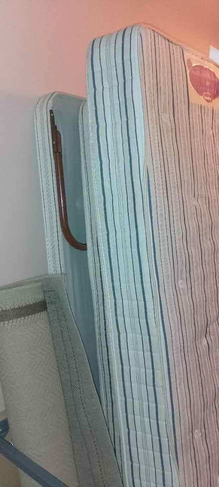 Photo of free 2 X single beds c/w mattress' (Greenock) #4