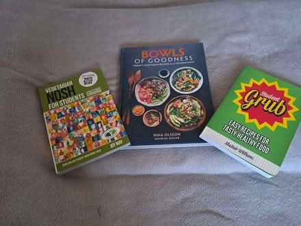 Photo of free Three Vegetarian/Student cookbooks (Lower Earley RG6) #1