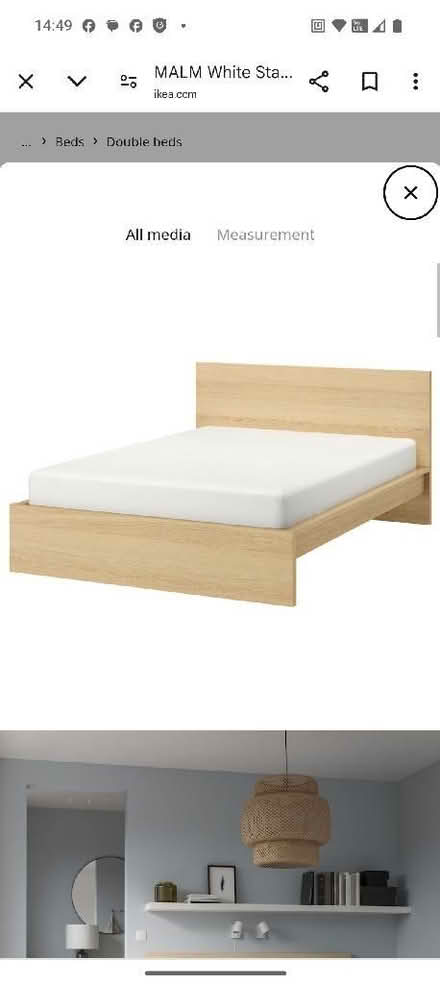 Photo of free IKEA EU double malm bed 200cm x 140cm (New York NE29) #2