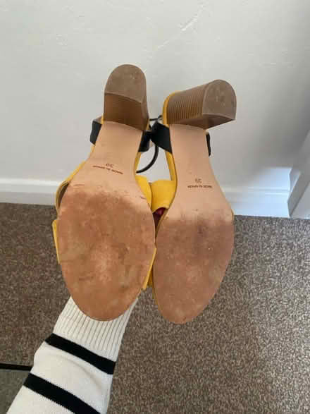 Photo of free Yellow heels size 6 (Sutton Benger) #3