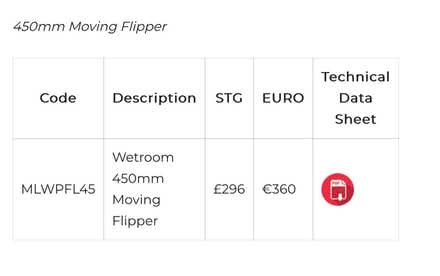 Photo of free MyLife Wetroom Panel 450mm NEW (BT9 7BN) #3